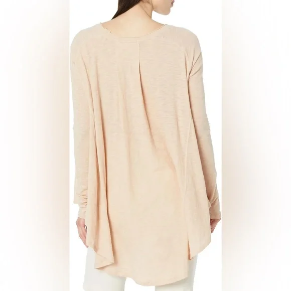 Free People Aria Trapeze long sleeve top in the color Misty Mink. NWT SZ small - Picture 3 of 9